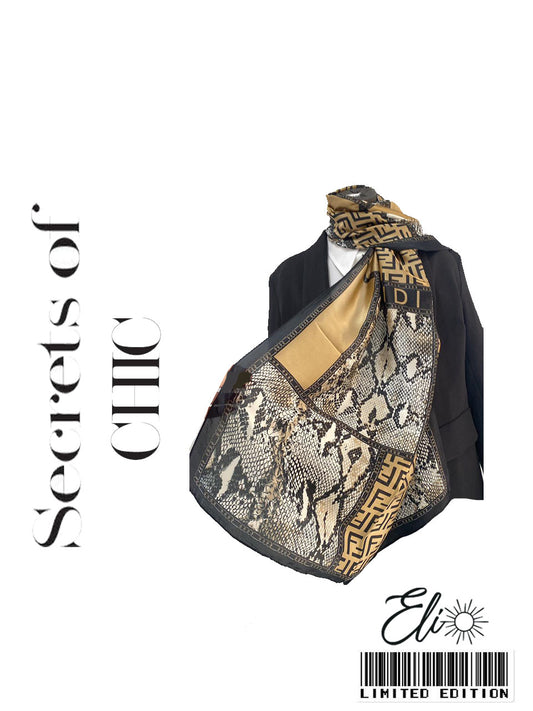 Pure Silk Patterned  Fendi Scarf