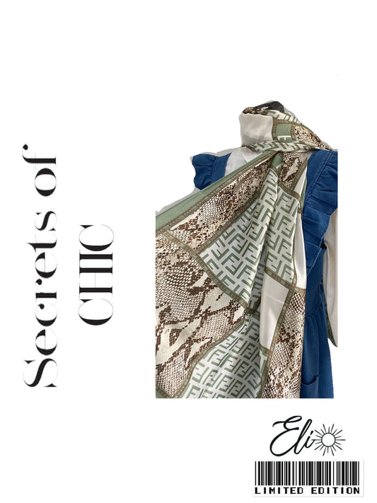 Pure Silk Patterned  Fendi Scarf